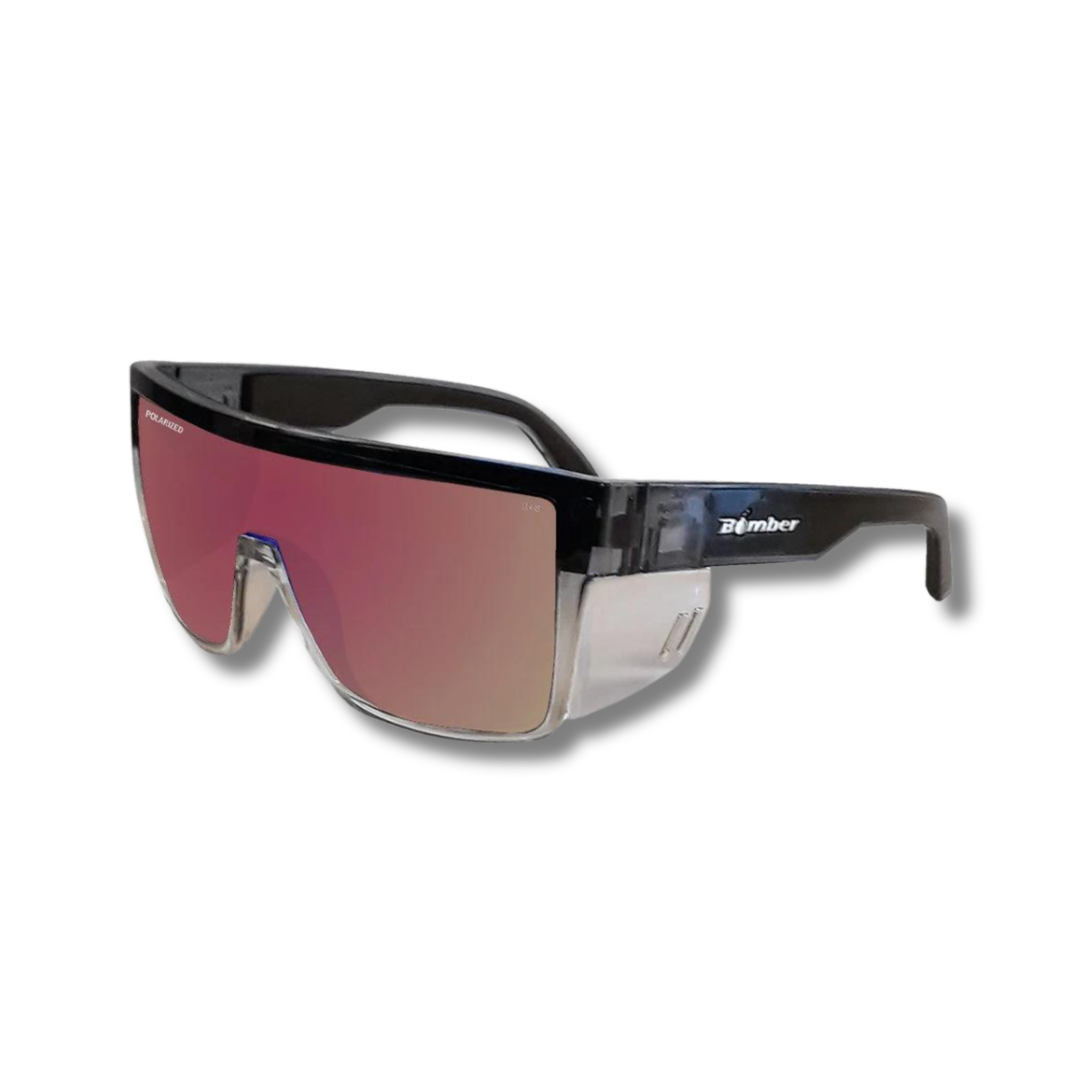 Bomber Eyewear - BUZZ Safety Polarized Rose Gold Mirror Crystal